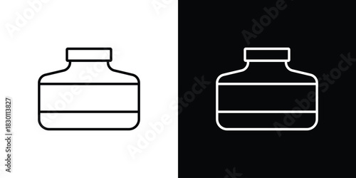 Cream icon. Editable Vector symbols. Set of line icons on white background.