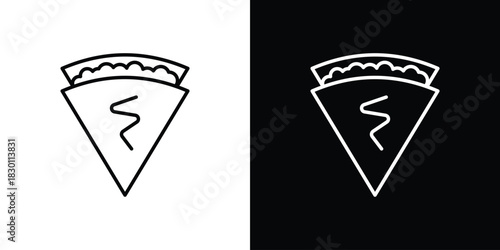 Crepe icon. Editable Vector symbols. Set of line icons on white background.