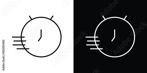 Express icon. Editable Vector symbols. Set of line icons on white background.