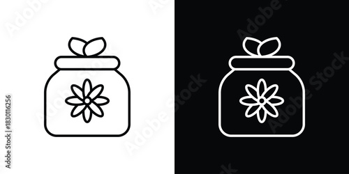 Furoshiki icon. Editable Vector symbols. Set of line icons on white background.