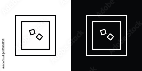 Game board icon. Editable Vector symbols. Set of line icons on white background.