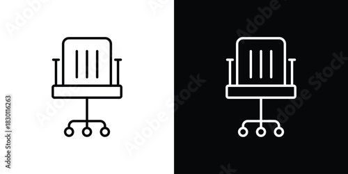 Gaming chair icon. Editable Vector symbols. Set of line icons on white background.