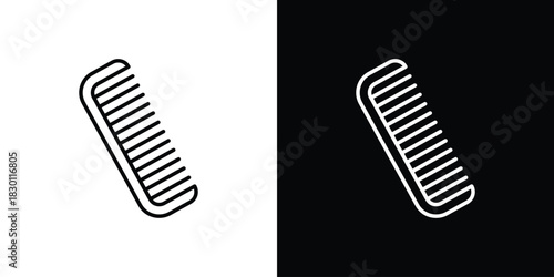 Hair brush icon. Editable Vector symbols. Set of line icons on white background.