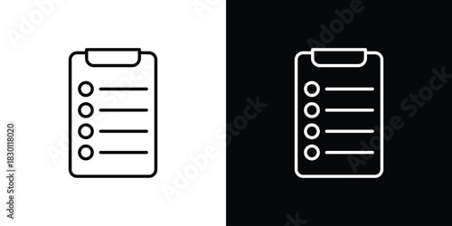 List icon. Editable Vector symbols. Set of line icons on white background.
