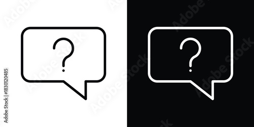 Question icon. Editable Vector symbols. Set of line icons on white background.
