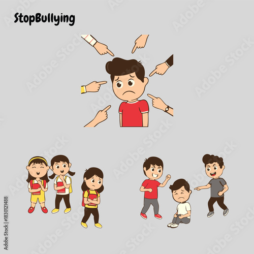 illustration of a child experiencing bullying