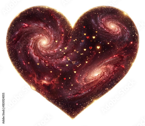Galactic Heart Portal of Red Nebulae.
