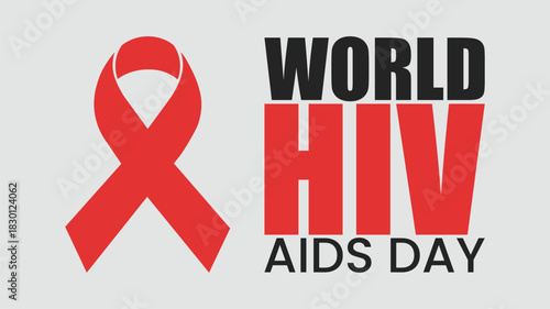World HIV, AIDS Day Awareness and Support Poster