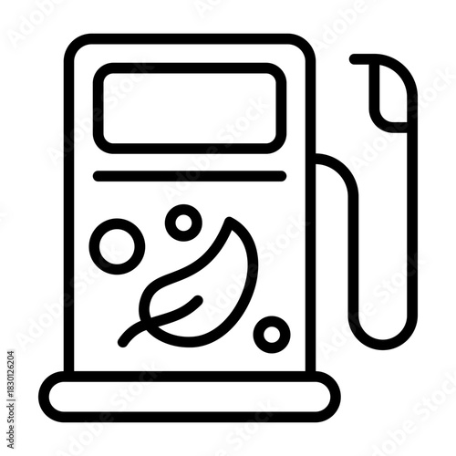 Biofuel Station Vector Icon