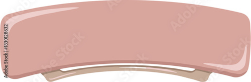 Elegant pink barrette hair clip accessory isolated on a white background.