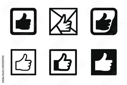 Creative Photography Icon Set. Magazine photography. Icon set. Set Logo of magazine photography: editor?s pick frame. harmonious logo variations of the same