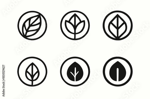 Raw Logo Variations. Raw. Icon set. Set Logo of raw: natural purity emblem. harmonious logo variations of the same emblematic concept, each with different
