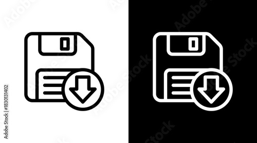 Save With Icon Set Design