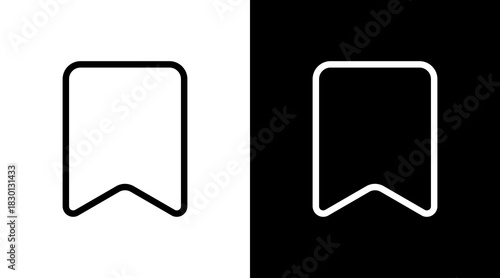 Bookmark With Icon Set Design