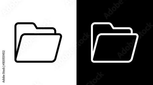 Folder With Icon Set Design