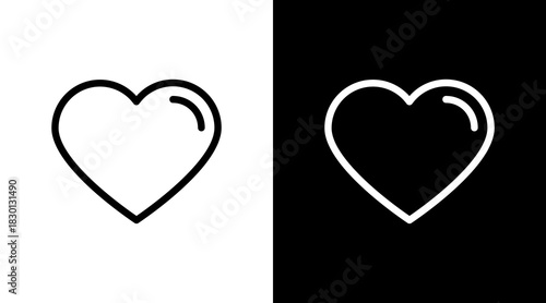 Heart With Icon Set Design
