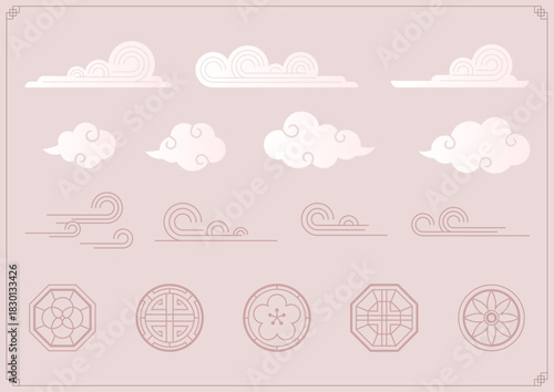 Collection of Korean traditional elements.