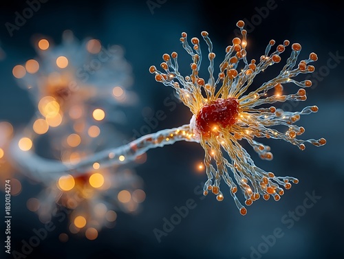 Bioluminescent candida auris cells surrounded by intricate fiber networks under dark contrast