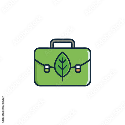 Green business portfolio concept showcasing environmentally sustainable corporate responsibility