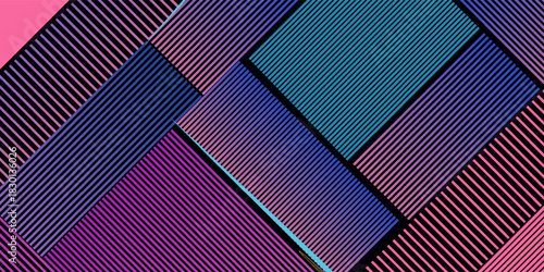 Abstract colorful background with 3d overlap lights