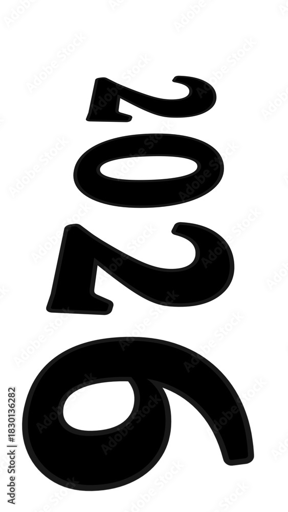 Naklejka premium New year 2026 element