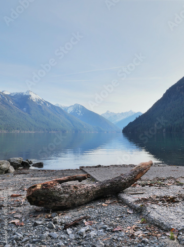 Chilliwack Lake located in the Chilliwack Lake Provincial Park during a fall season in Chilliwack, British Columbia, Canada