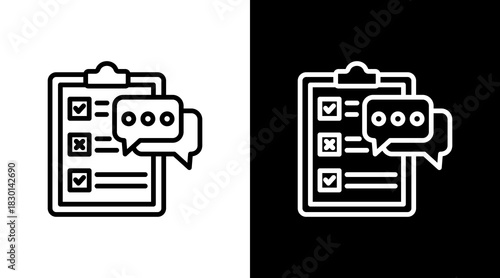 Survey With Icon Set Design