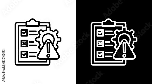Risk Management With Icon Set Design