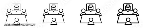 Investor Meeting  Icon Set Different Style Collection