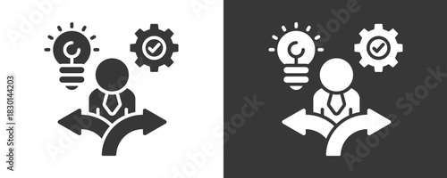 Competence Icon Set Vector Collection Isolated In Black And White