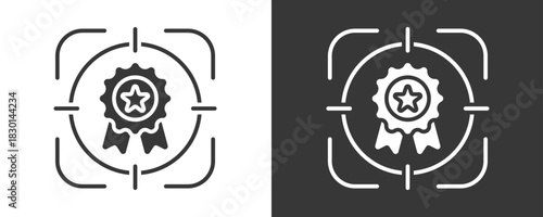 Focus Icon Set Vector Collection Isolated In Black And White
