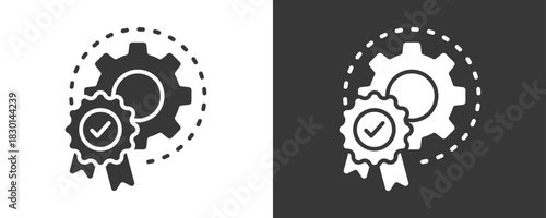 Quality Assurance Icon Set Vector Collection Isolated In Black And White