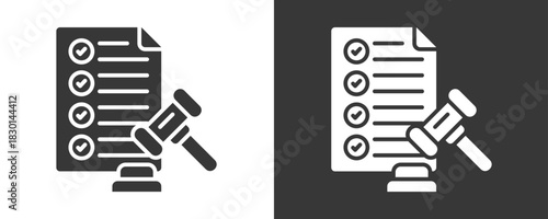 Legal Icon Set Vector Collection Isolated In Black And White