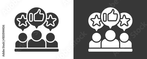 Customer Satisfaction Icon Set Vector Collection Isolated In Black And White