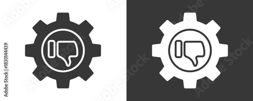 Dislike Icon Set Vector Collection Isolated In Black And White