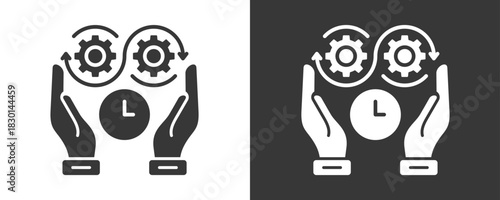 Consistent Icon Set Vector Collection Isolated In Black And White