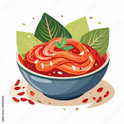 vector illustration of asia foods