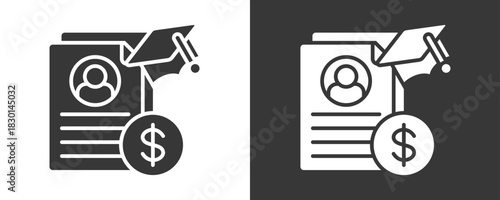 Loan Icon Set Vector Collection Isolated In Black And White