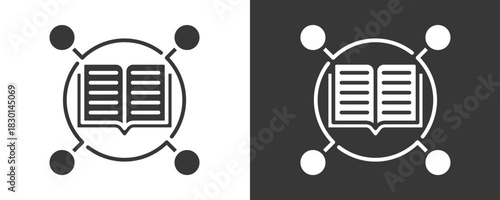 Knowledge Icon Set Vector Collection Isolated In Black And White