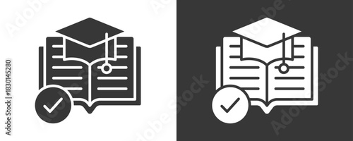 Academic Icon Set Vector Collection Isolated In Black And White