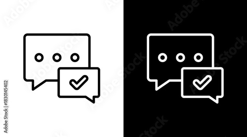 Chat With Icon Set Design