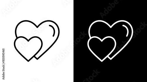Heart With Icon Set Design