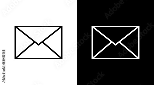 Email With Icon Set Design