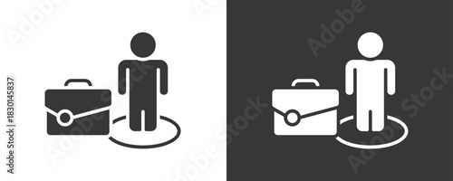 Job Position Icon Set Vector Collection Isolated In Black And White