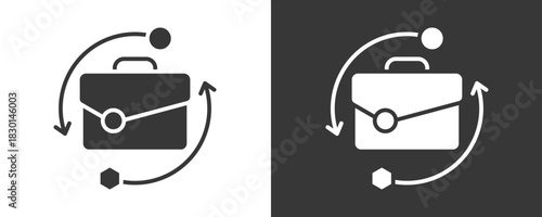 Adaptability Icon Set Vector Collection Isolated In Black And White