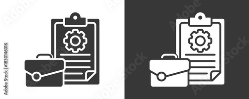 Project Icon Set Vector Collection Isolated In Black And White
