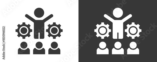 Leadership Icon Set Vector Collection Isolated In Black And White