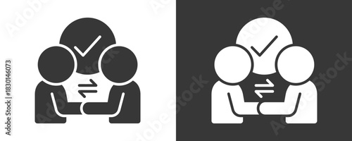Negotiation Icon Set Vector Collection Isolated In Black And White