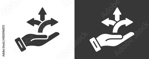 Decision Making Icon Set Vector Collection Isolated In Black And White