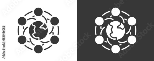 Cultural Icon Set Vector Collection Isolated In Black And White